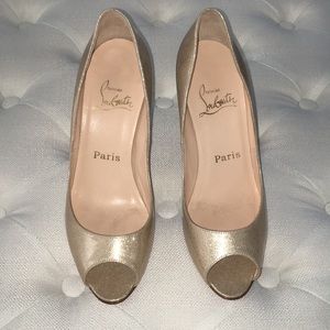 Christian Louboutin peep toe pumps